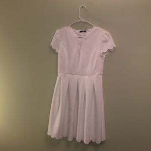 White mid length dress